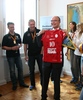 interner Link (neues Fenster): Bild vergrößern: Ministerpräsident Erwin Sellering empfängt die Bundesliga-Volleyballerinnen des Schweriner SC