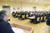 Jahresversammlung des Kreisfeuerwehrverbandes Parchim in Dargel�tz. Kreiswehrf�hrer Dietmar Arendt gibt den Bericht des Vorstandes.  Foto: � Michael-G�nther B�lsche