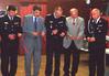 v.l.n.r: LBM Kalkschies, Innenminister Caffier, Museumsleiter Rosenfeld, stellv. Oberb�rgermeister Dr. Friedersdorff, Witold Sojka, Feuerwehr Polen bei der Er�ffnung