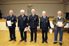 Das Ehrenzeichen des Landesfeuerwehrverbandes am Bande  f�r 60-j�hrige Zugeh�rigkeit zur Feuerwehr erhielten: Horst Seemann (FFw Gnevsdorf), Egon Prie� und Fritz R�sch (FFw Suckow), Herbert Scholz (FFw Tessenow) und G�nter Ilker (FFw Kritzow). � B�lsche